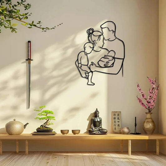 SWEETDREAM™ Wire Wall – Family Art in Minimal Line Style - 