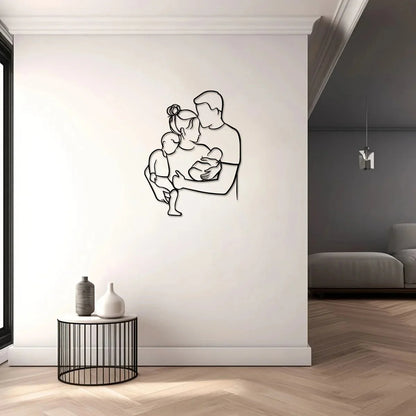 SWEETDREAM™ Wire Wall – Family Art in Minimal Line Style - 