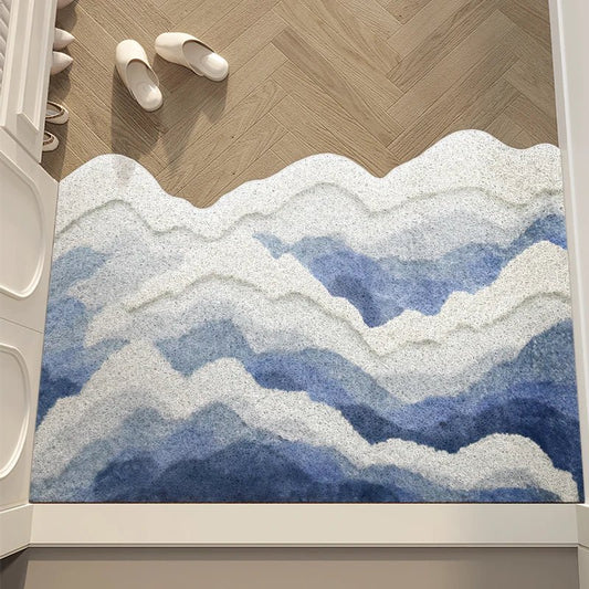 TERRA™ Floor Mat – Wave Pattern Rug for Entryway or Living Room - 