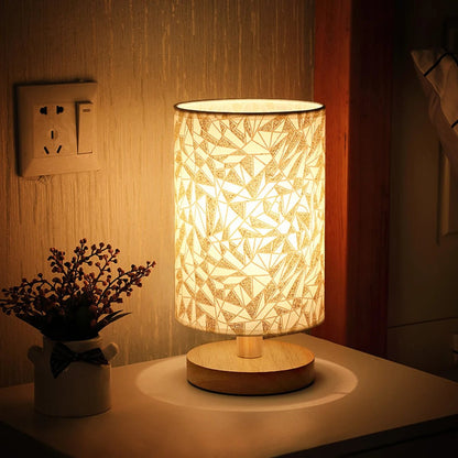 TEURUS™ USB Bedside Lamp – Dimmable Modern Fabric Light - 