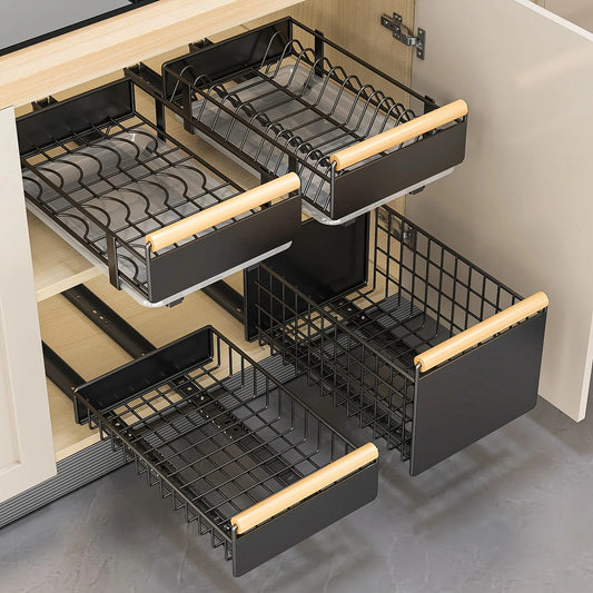 TIERSE™ Pull|Out Sliding Rack – Under - Sink Organizer | AURÈA HOME - 