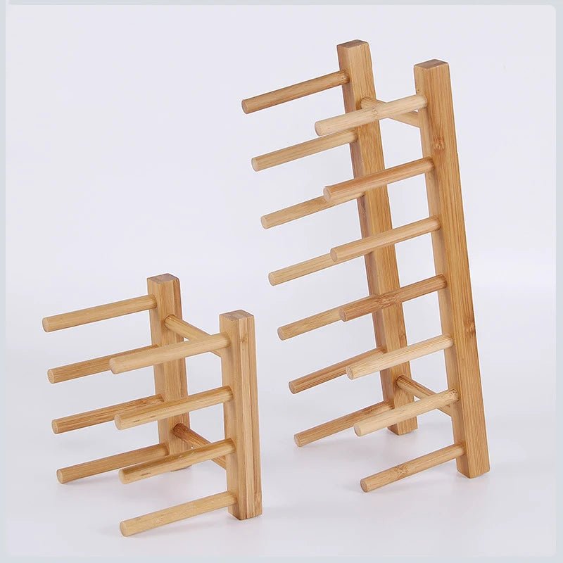 TILI™ Wooden Dish Rack – Compact Plate & Board Organizer - 