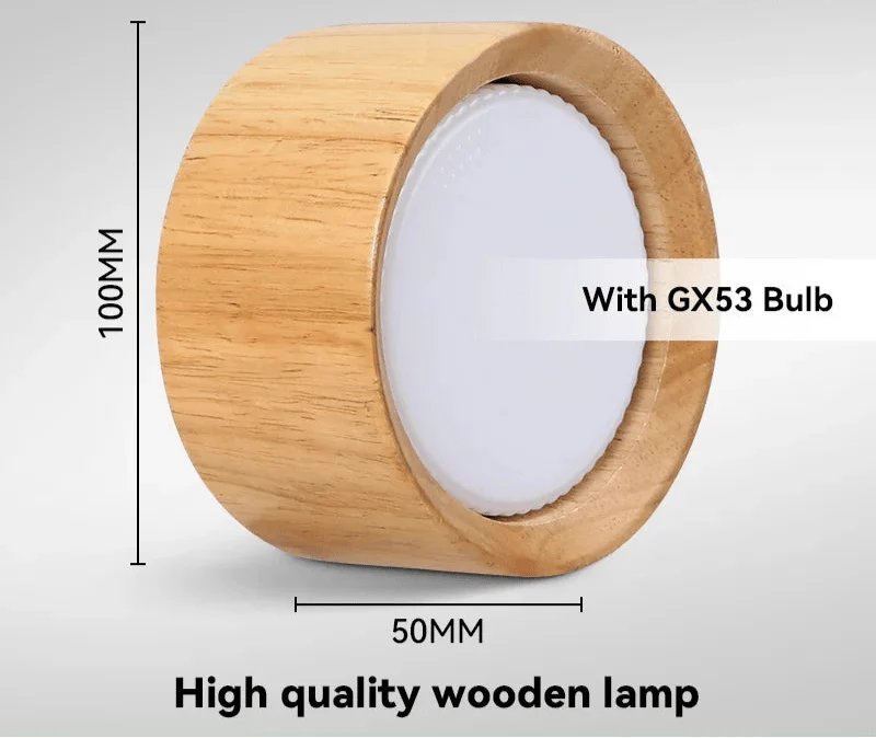 TINOQ™ Wooden Ceiling Light – GX53 LED, 9W, Warm or Neutral Light | AURÈA HOME - 