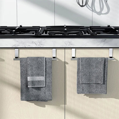TISTEAUT™ Over|Cabinet Towel Bar – Stainless Steel Rack - 