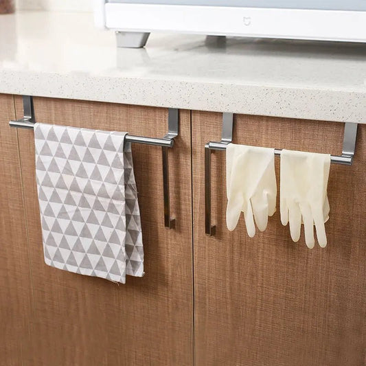 TISTEAUT™ Over|Cabinet Towel Bar – Stainless Steel Rack - 