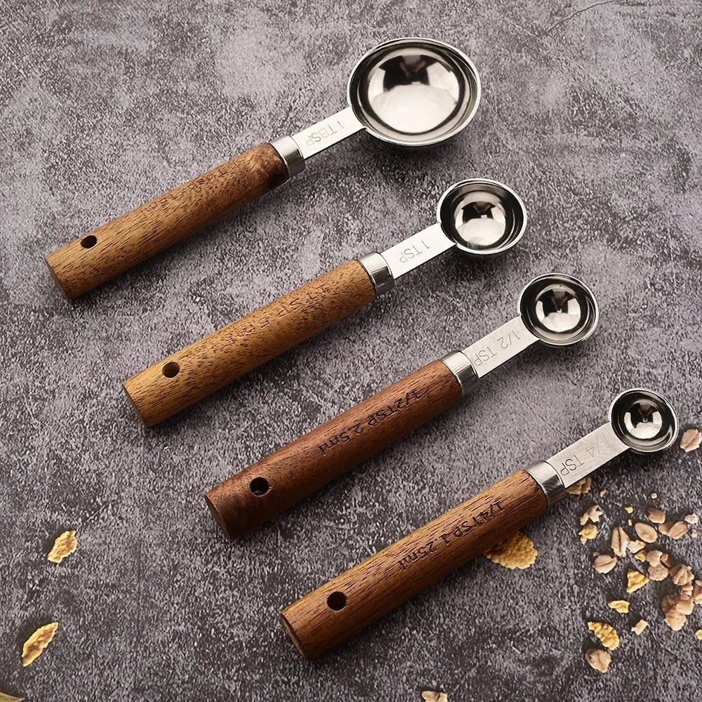 TOF™ Measuring Spoons – Stainless Steel Set - 