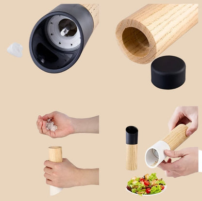 TRAC™ Wooden Spice Grinder – Ceramic Core Salt & Pepper Mill | AURÈA HOME - 