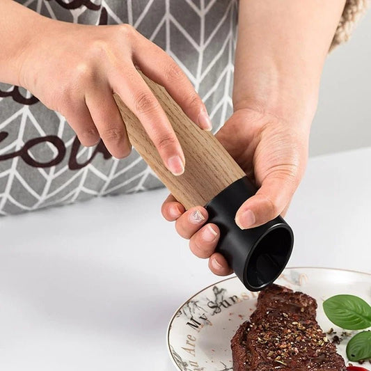 TRAC™ Wooden Spice Grinder – Ceramic Core Salt & Pepper Mill | AURÈA HOME - 