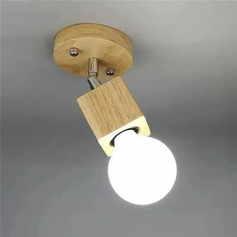 TRISK™ Wooden Ceiling Light – Rotatable LED Fixture for Dining Room - 