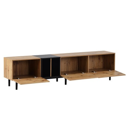 TV stand LINEA™ – Modern wood cabinet for up to 80'' screens - tv stand