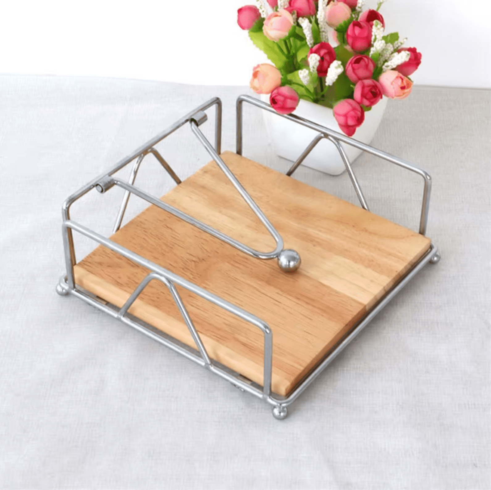 V - HOLDER™ Tissue Box – Minimalist Desk Organizer in Wood - 