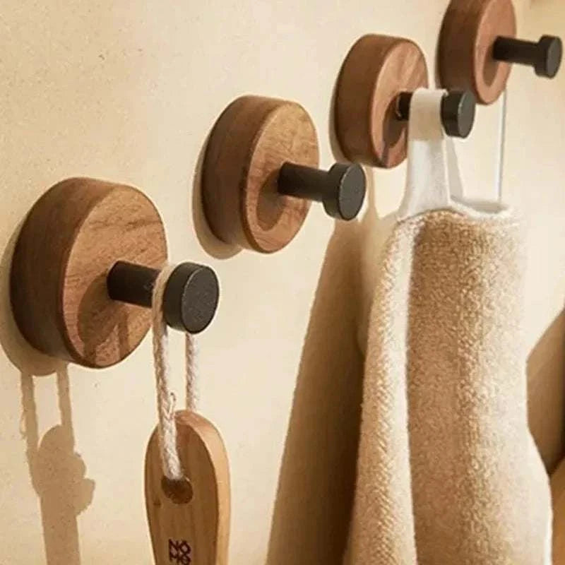 WOOK™ Wooden Wall Hook – Minimal Coat Hanger Peg Rac - 