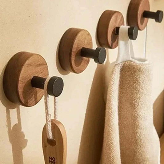 WOOK™ Wooden Wall Hook – Minimal Coat Hanger Peg Rac - 
