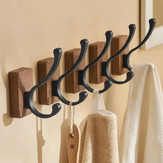 WOOK™ Wooden Wall Hook – Minimal Coat Hanger Peg Rac - 