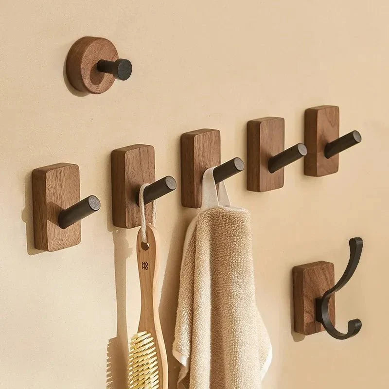 WOOK™ Wooden Wall Hook – Minimal Coat Hanger Peg Rac - 