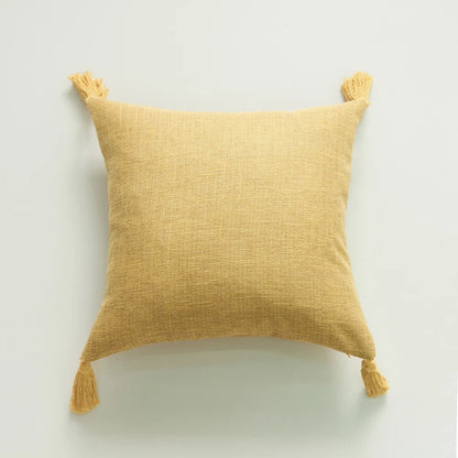 ZANZI™ Linen Tassel Pillow Cover – Boho Decorative Cushion - 